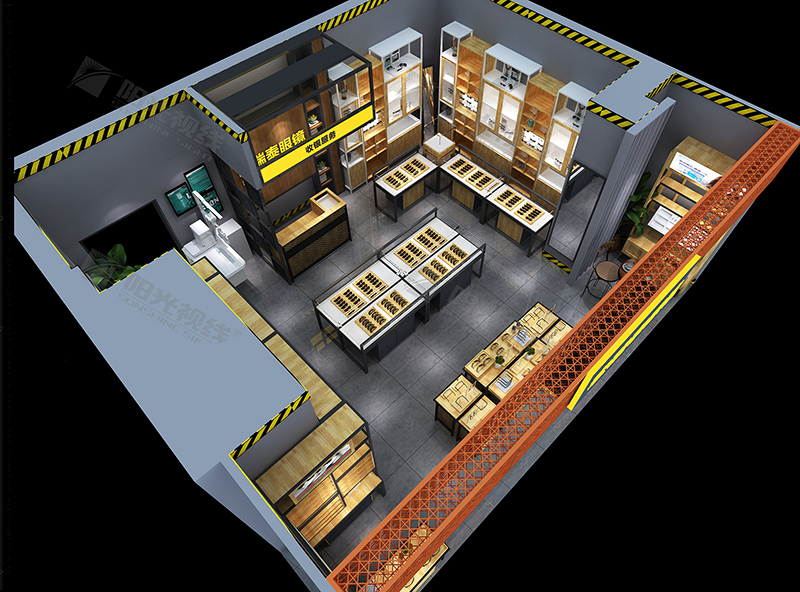 眼镜店装修设计效果图-阳光视线装饰集团